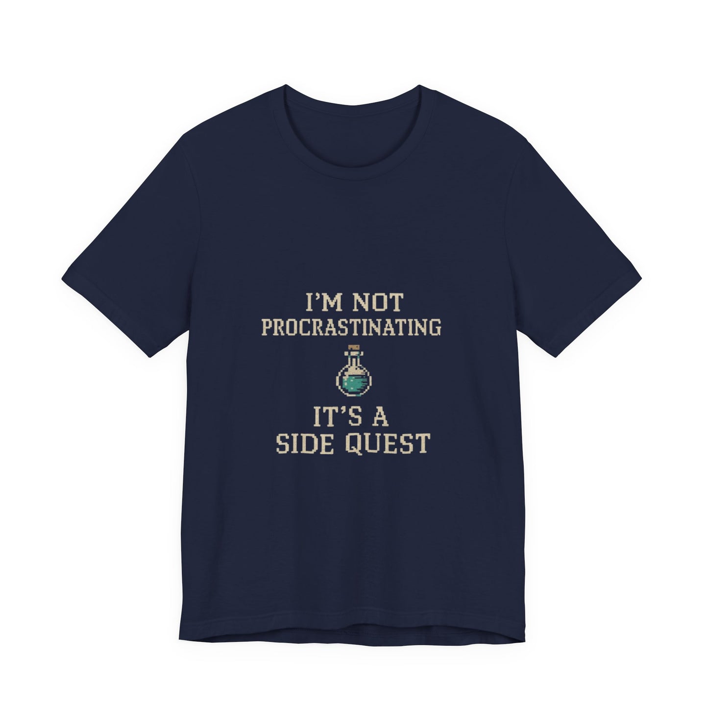 Unisex Side Quest Procrastination Tee, Side Quest Shirt, Gamer T-Shirt, Novelty Gift Tee, Casual Wear, Colorful Short Sleeve Top