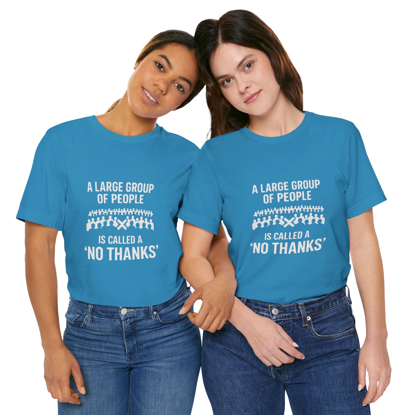 Graphic Tee A Large Group of People is Called a 'No Thanks' Pixelated Design