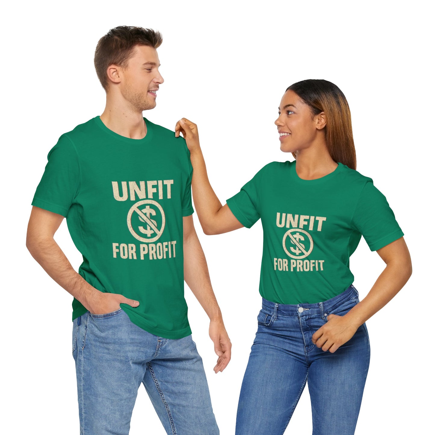 Unisex Tee - 'Unfit for Profit' Anti-Corporate Statement