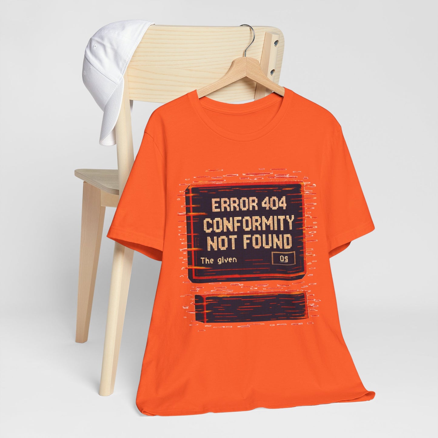 ERROR 404 Conformity Not Found Unisex Tee, Trendy Graphic Shirt, Casual Wear, Gift for Techies, Humor T-Shirt