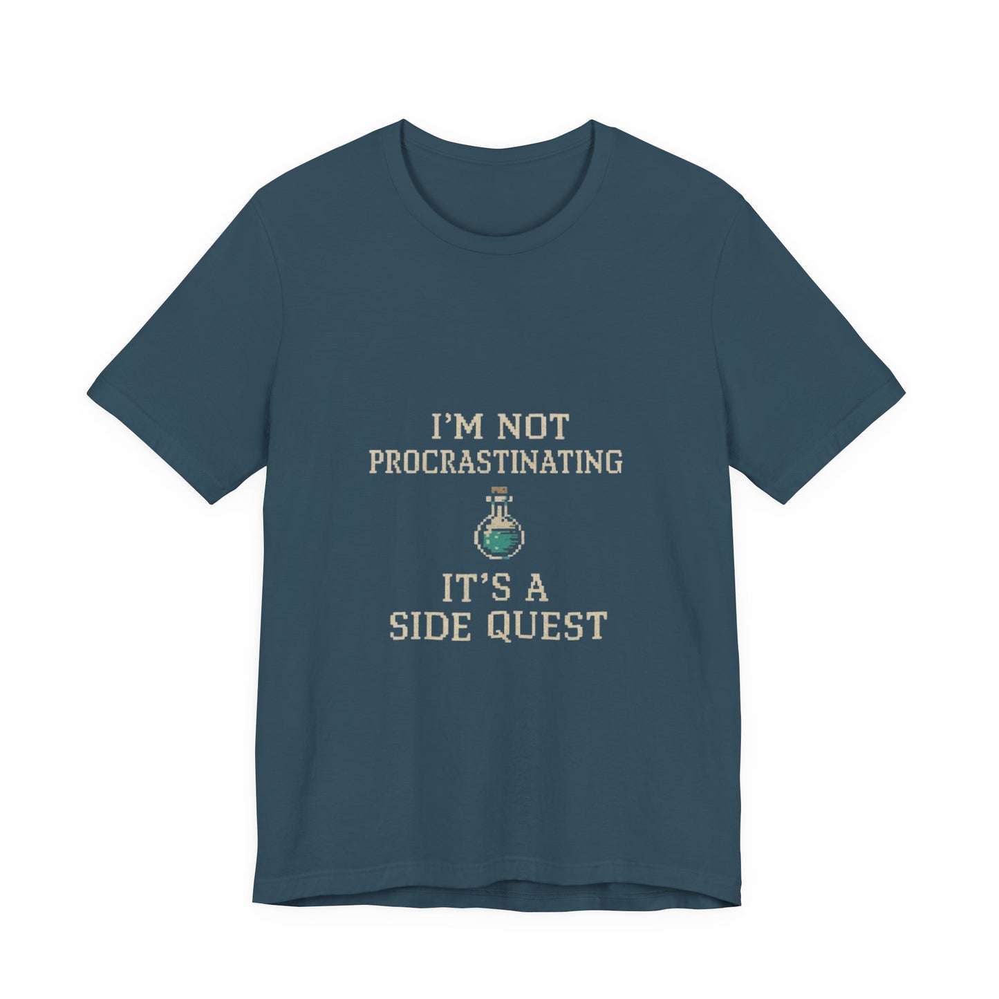 Unisex Side Quest Procrastination Tee, Side Quest Shirt, Gamer T-Shirt, Novelty Gift Tee, Casual Wear, Colorful Short Sleeve Top