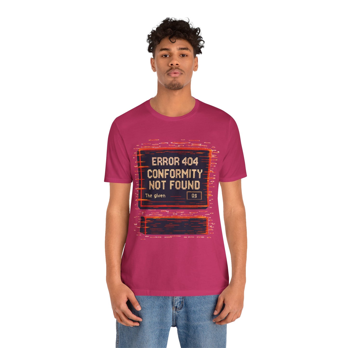ERROR 404 Conformity Not Found Unisex Tee, Trendy Graphic Shirt, Casual Wear, Gift for Techies, Humor T-Shirt