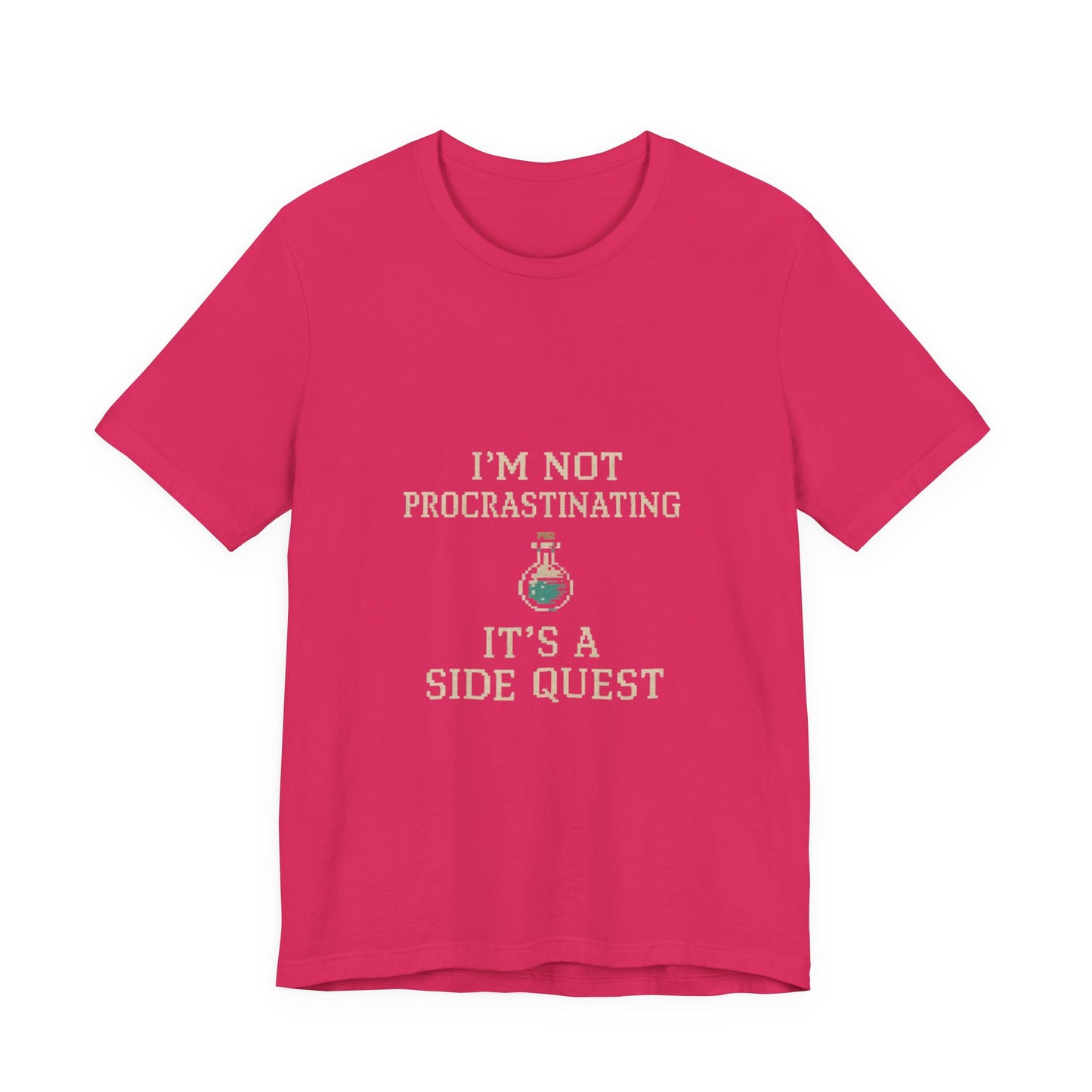 Unisex Side Quest Procrastination Tee, Side Quest Shirt, Gamer T-Shirt, Novelty Gift Tee, Casual Wear, Colorful Short Sleeve Top