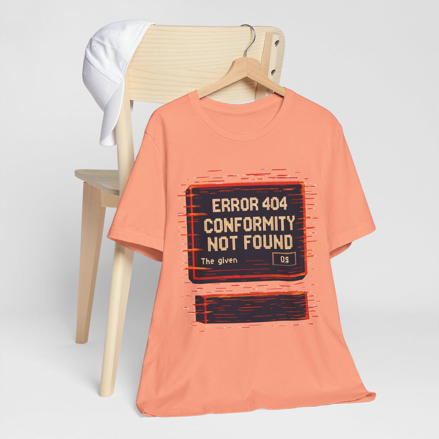 ERROR 404 Conformity Not Found Unisex Tee, Trendy Graphic Shirt, Casual Wear, Gift for Techies, Humor T-Shirt
