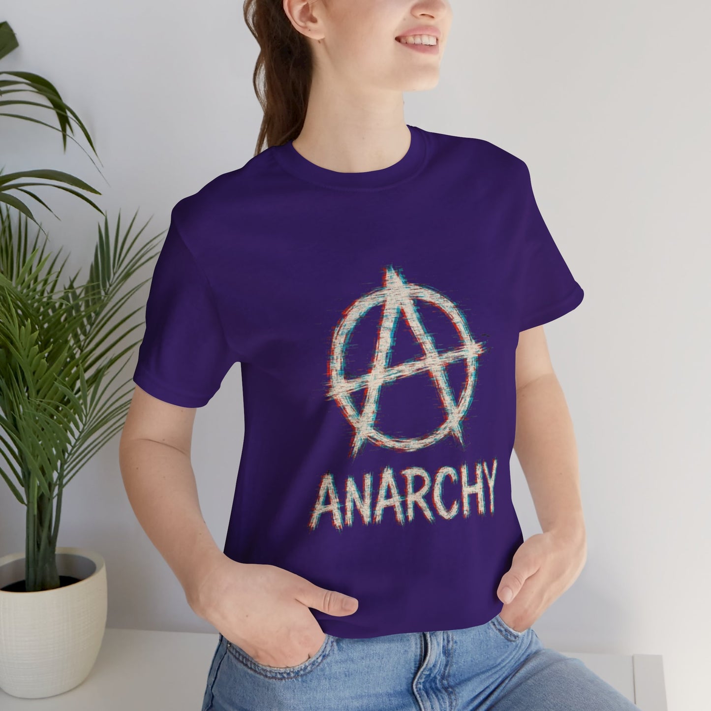 Punk Anarchy Tee with Glitch Effect
