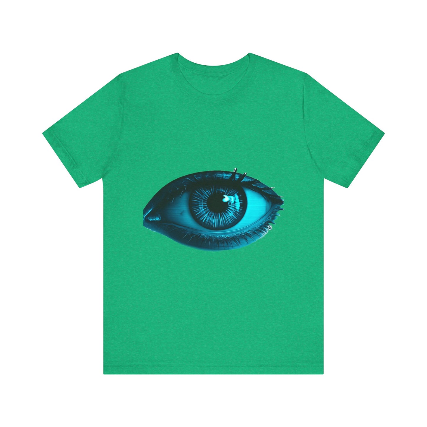 Distorted Cybernetic Gaze Eye-Catching Unisex Tee: Unique Graphic Tee, Perfect for Casual Wear, Eye Design Shirt, Trendy Gift, Statement Fashion