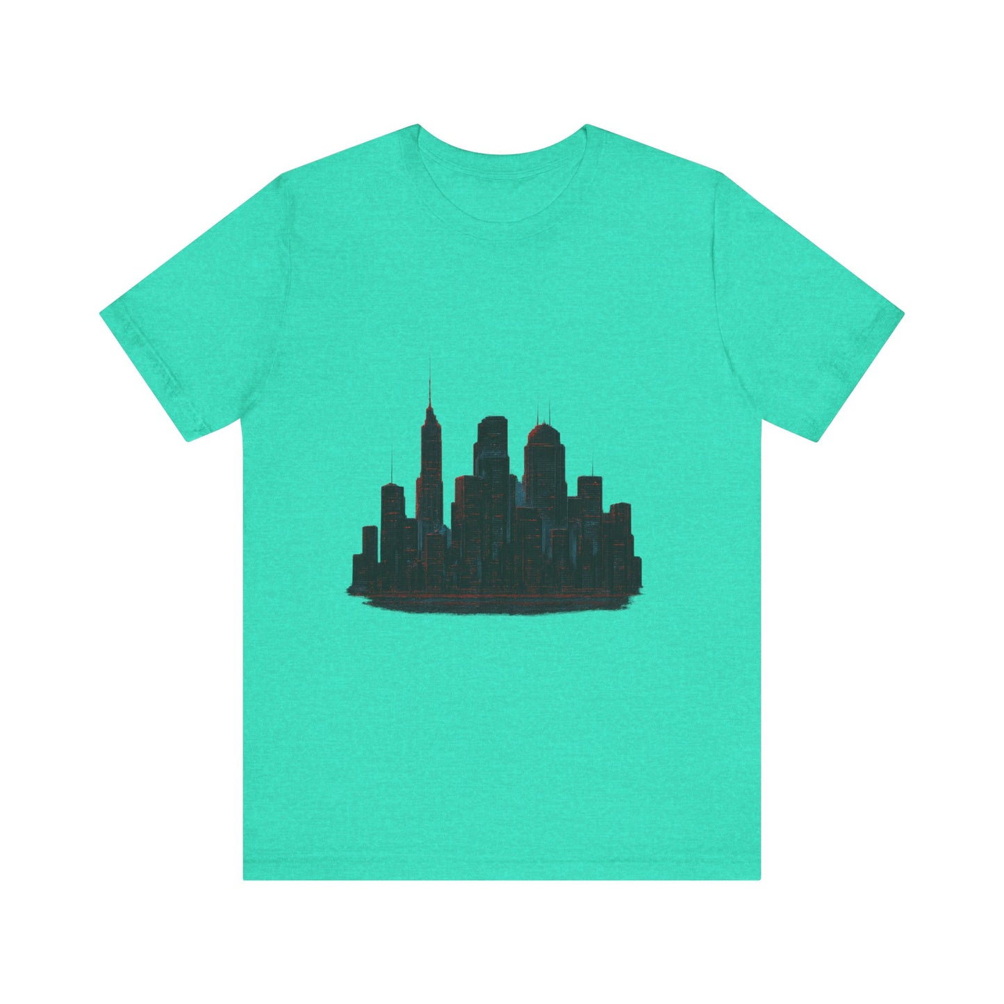 Glitched Neo-Tokyo Skyline Graphic Tee | Casual Wear, Street Style, Gift for City Lovers, Travel Enthusiasts, Summer Essentials