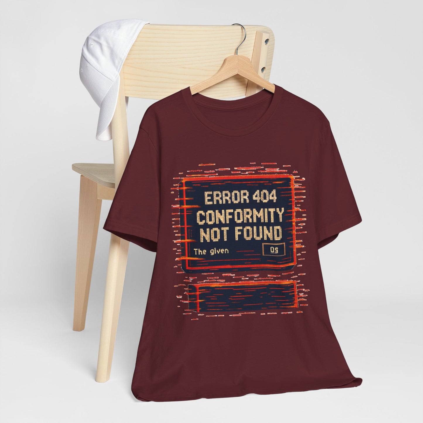 ERROR 404 Conformity Not Found Unisex Tee, Trendy Graphic Shirt, Casual Wear, Gift for Techies, Humor T-Shirt