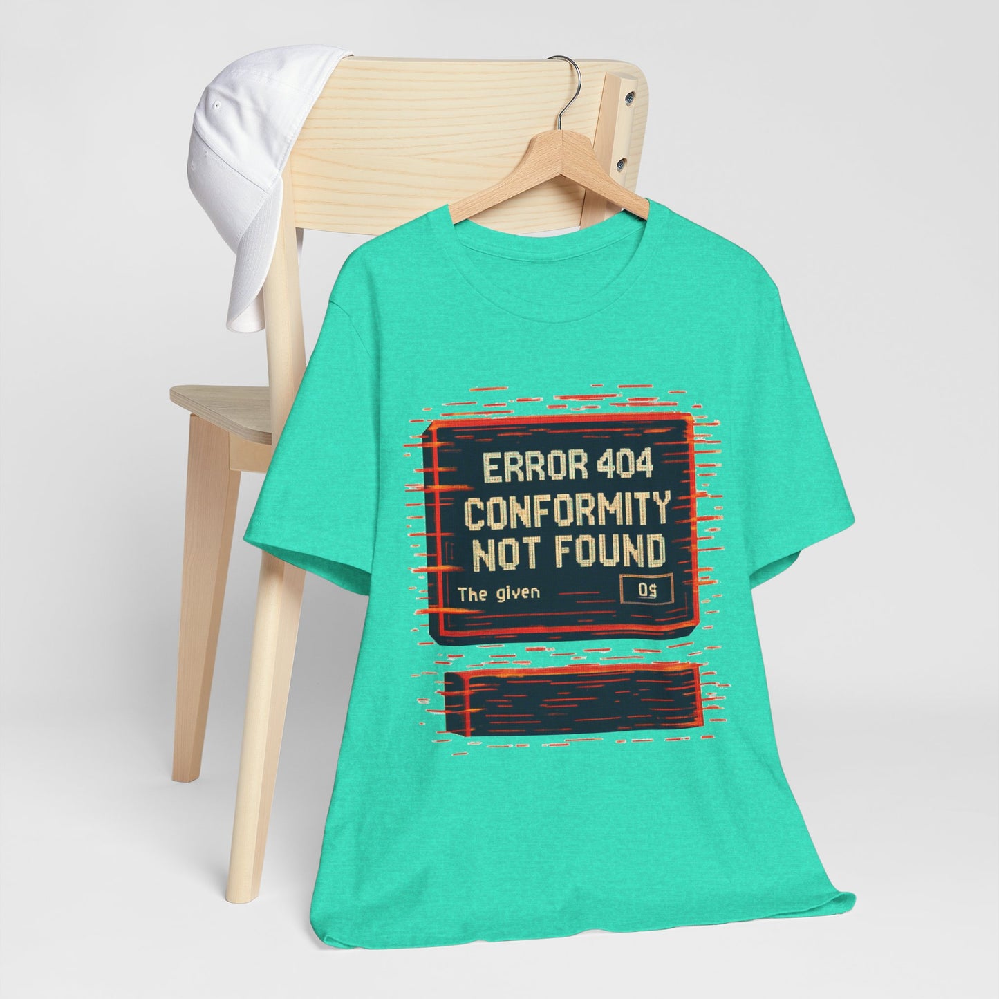 ERROR 404 Conformity Not Found Unisex Tee, Trendy Graphic Shirt, Casual Wear, Gift for Techies, Humor T-Shirt