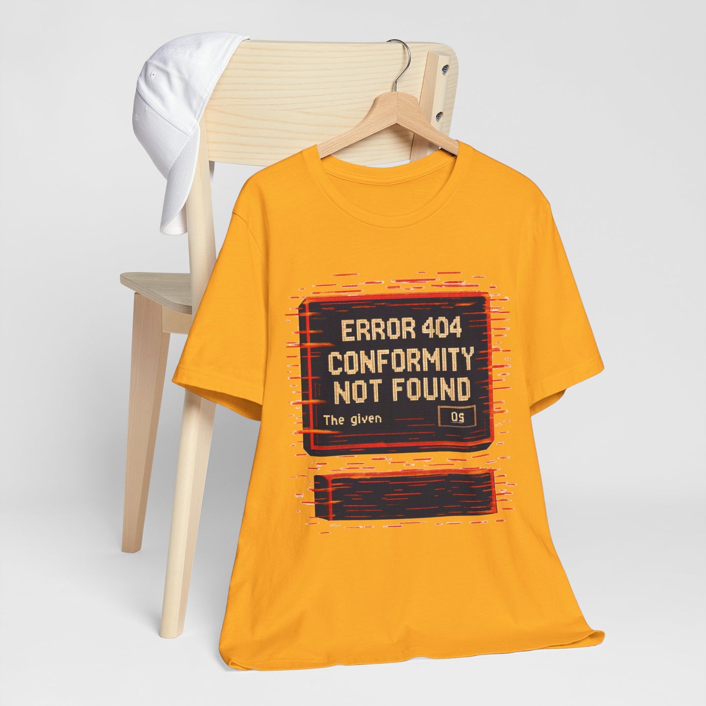 ERROR 404 Conformity Not Found Unisex Tee, Trendy Graphic Shirt, Casual Wear, Gift for Techies, Humor T-Shirt