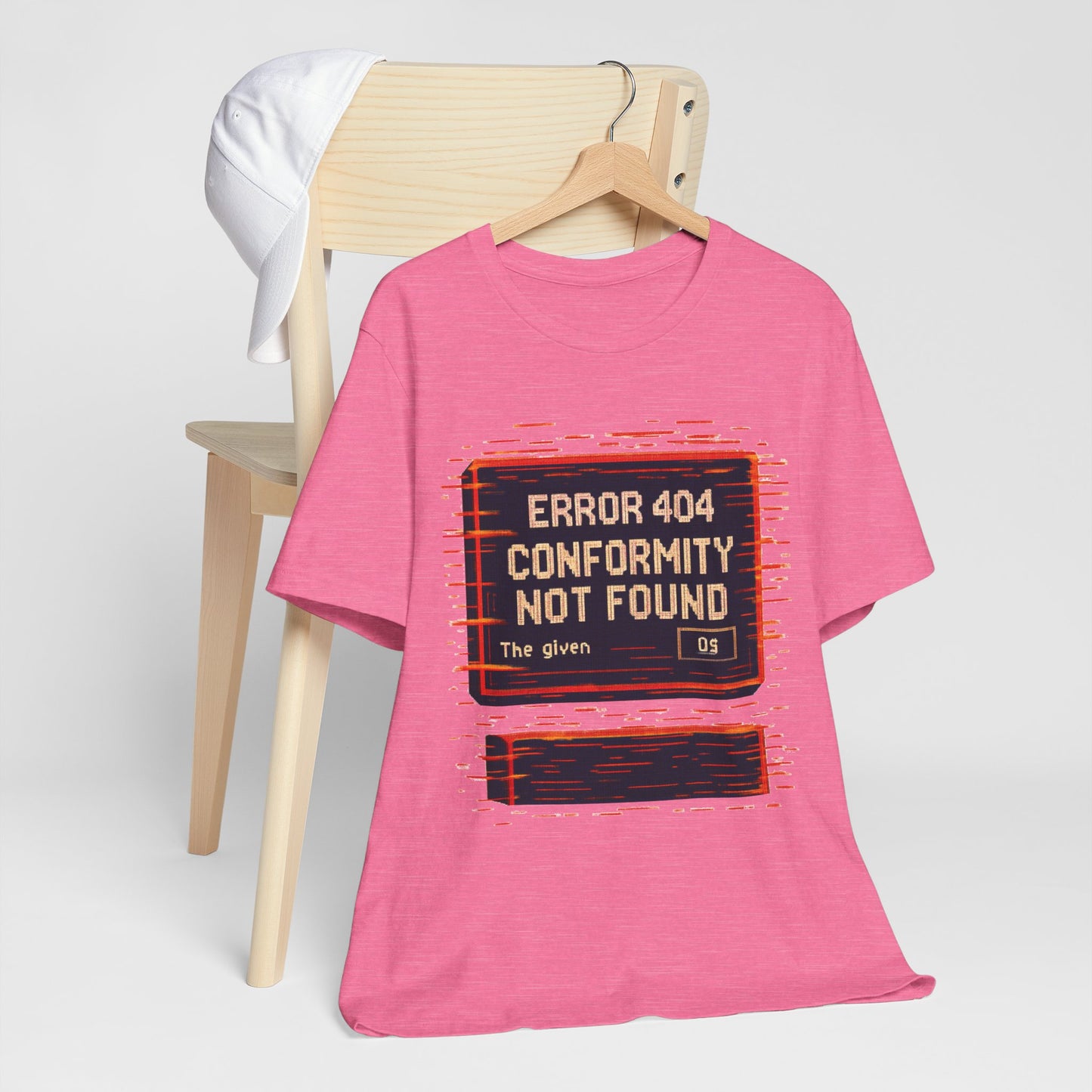 ERROR 404 Conformity Not Found Unisex Tee, Trendy Graphic Shirt, Casual Wear, Gift for Techies, Humor T-Shirt