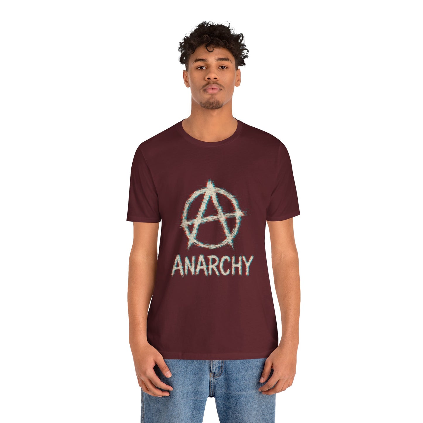 Punk Anarchy Tee with Glitch Effect