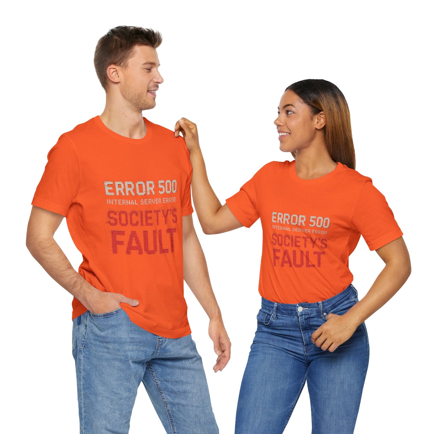 Short Sleeve Tee - Error 500 Society's Fault Tech Reference T-Shirt