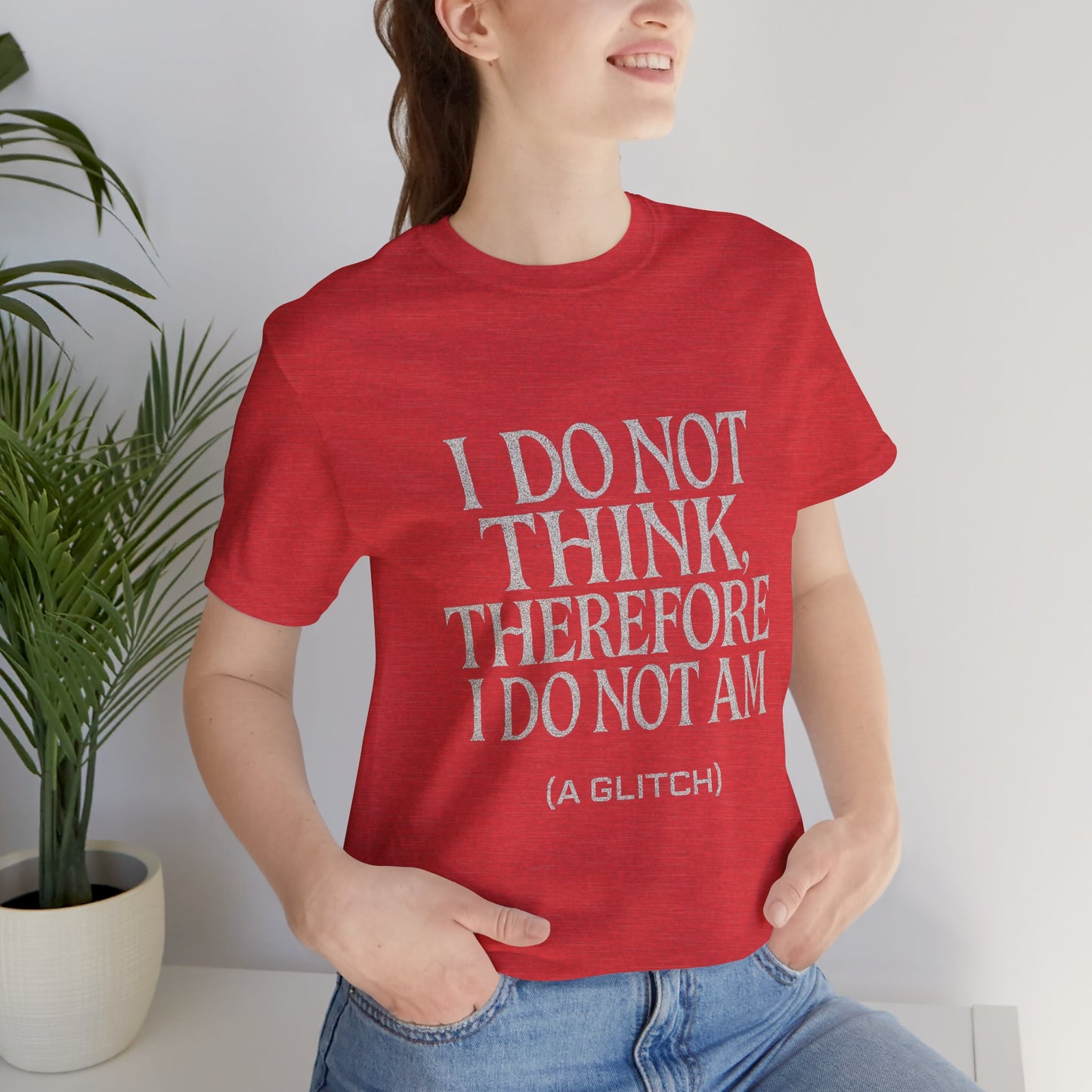 Philosophical Tee - Glitch Existential Unisex Jersey
