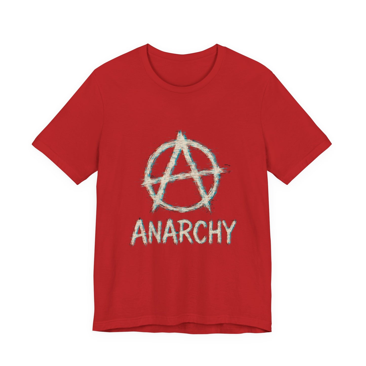 Punk Anarchy Tee with Glitch Effect