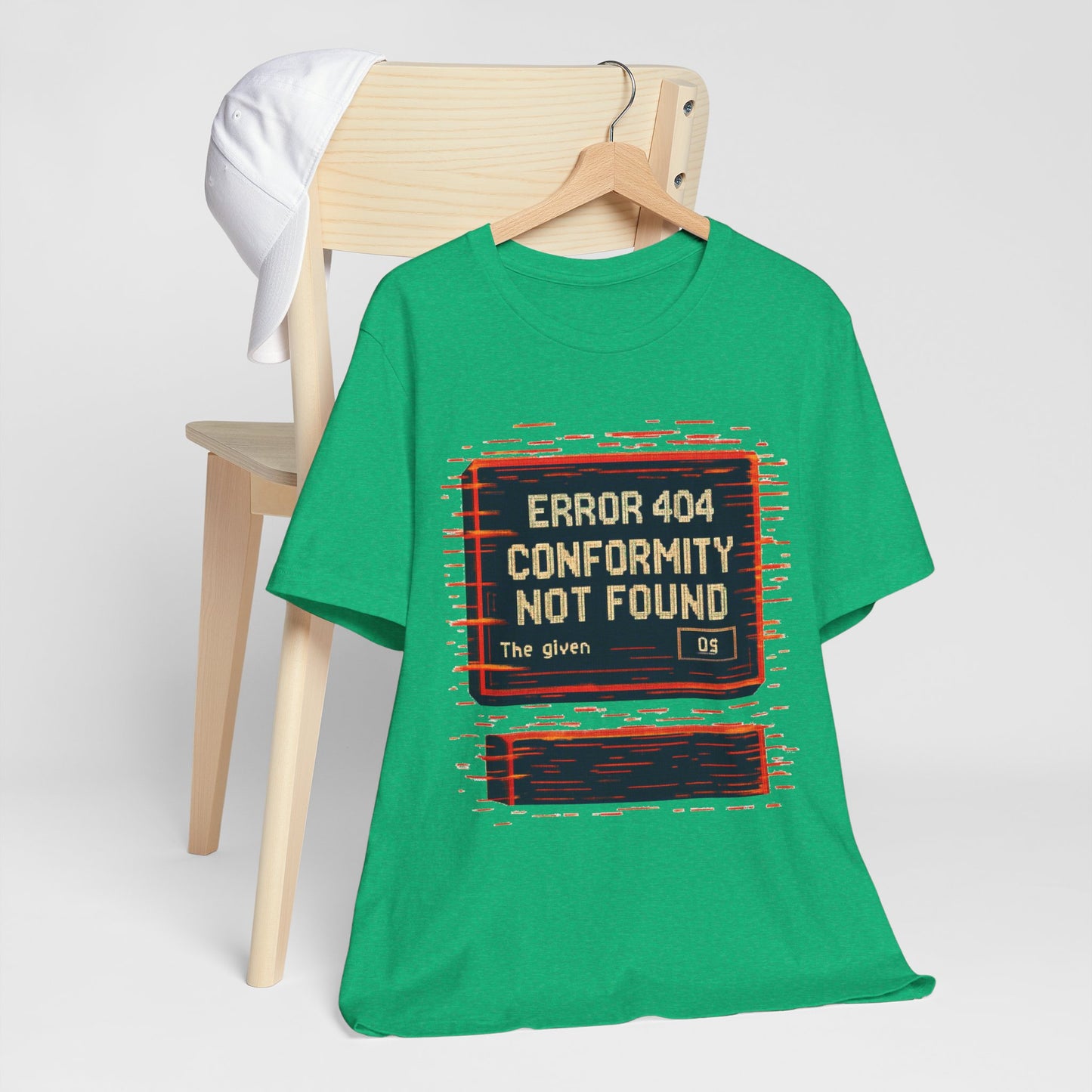ERROR 404 Conformity Not Found Unisex Tee, Trendy Graphic Shirt, Casual Wear, Gift for Techies, Humor T-Shirt