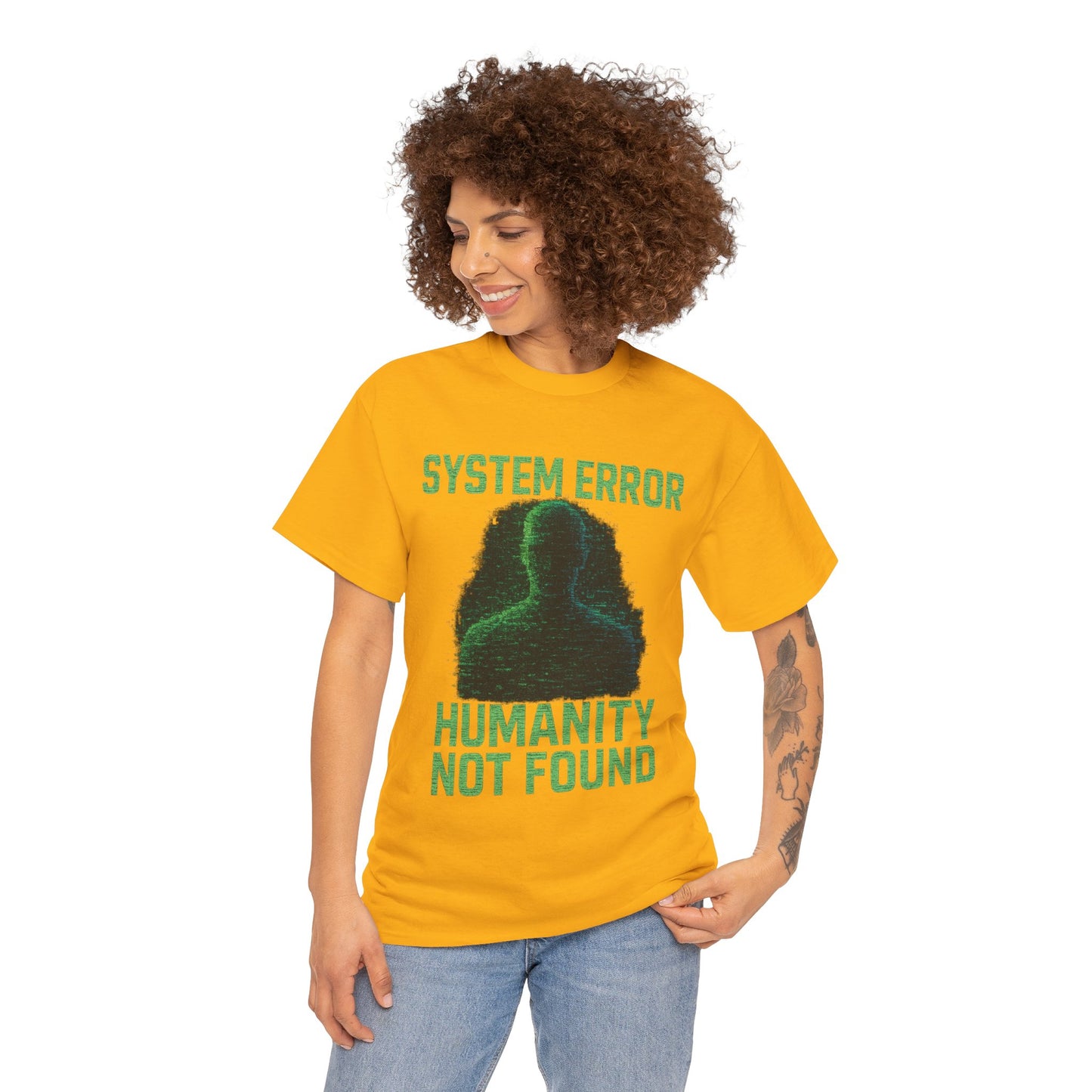 System Error: Humanity Not Found Unisex T-Shirt | Perfect for Tech Lovers, Casual Days, Gift for Geeks, Unique Graphic Tee, Everyday Wear