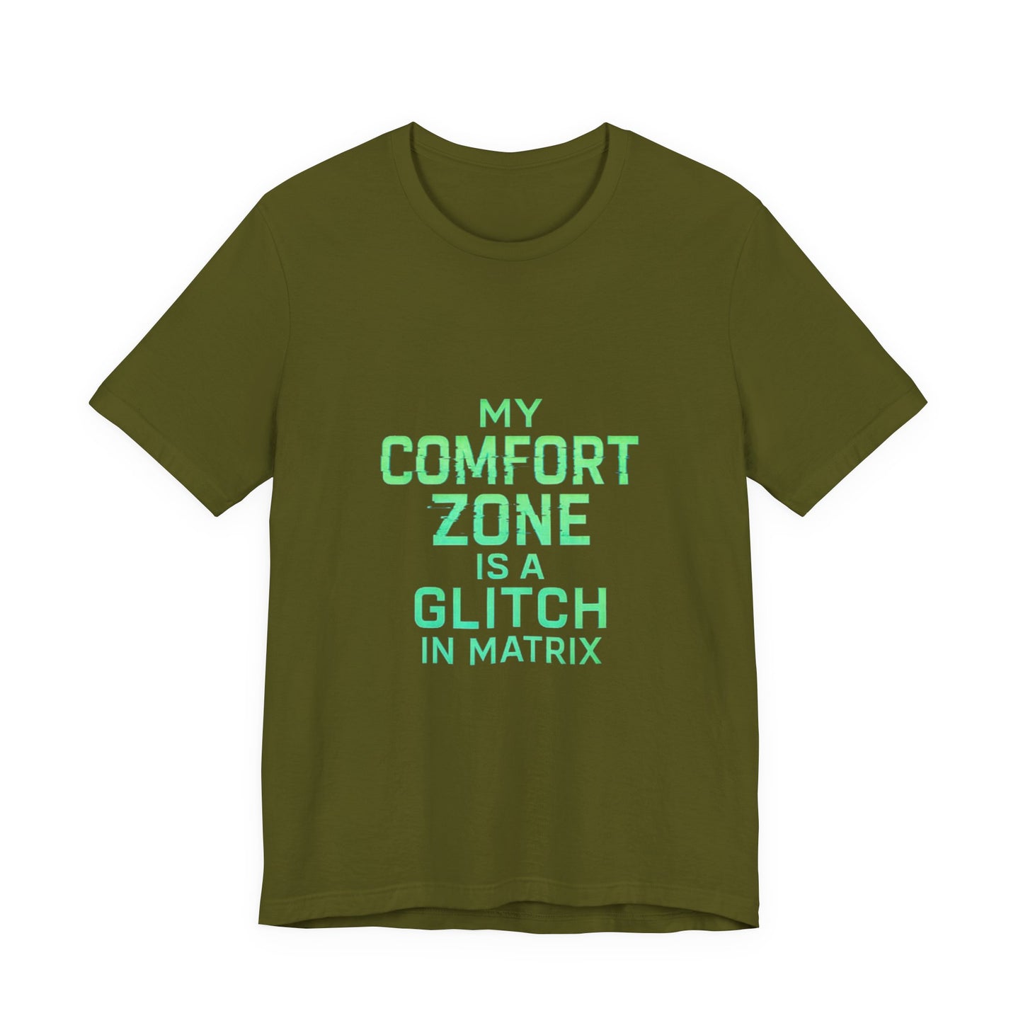 Glitch in the Comfort Matrix Short Sleeve Tee, Unisex Graphic Tee, Motivational Shirt, Casual Wear, Gift for Nerds, Matrix Humor Clothing