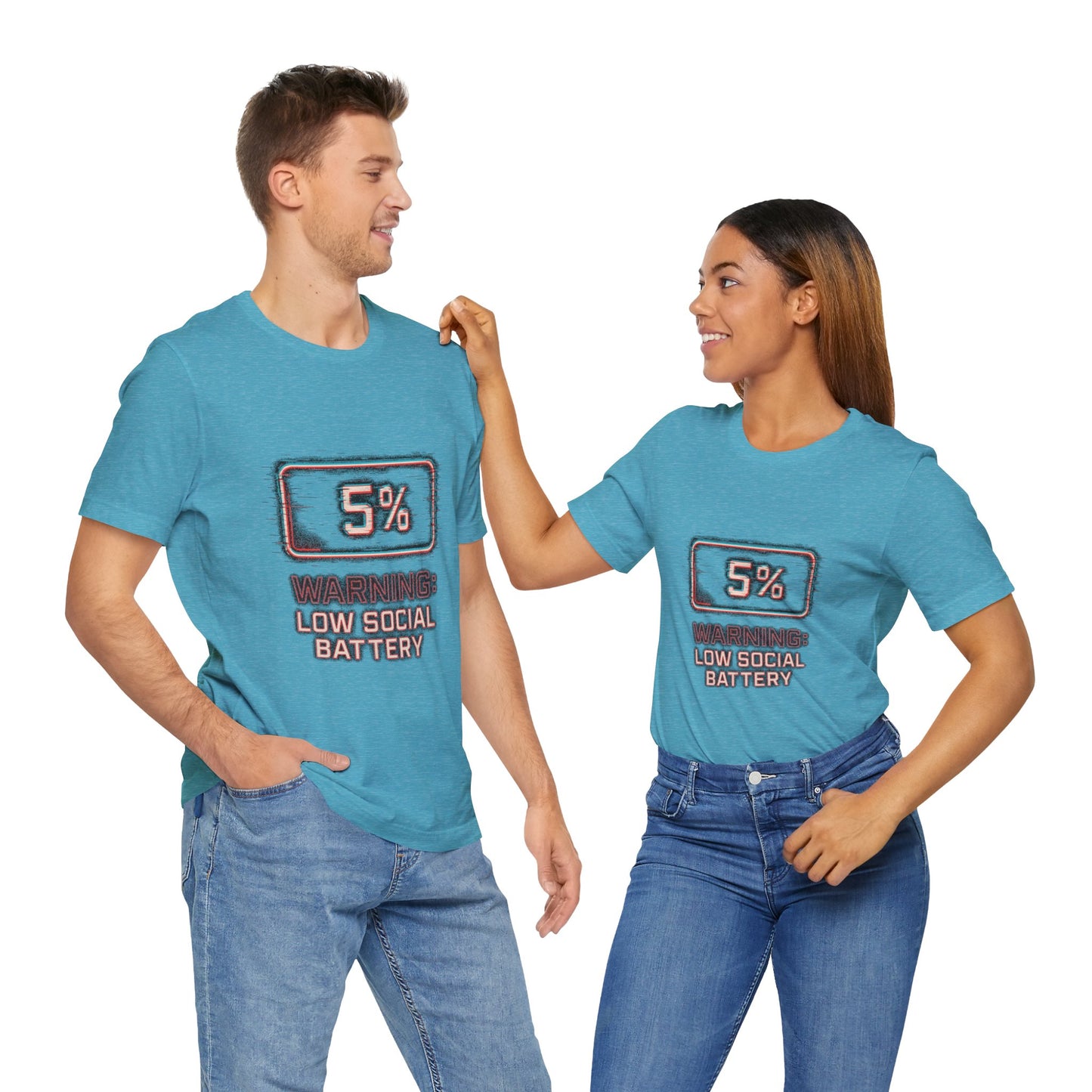 Unisex Tee - Warning: Low Social Battery Design