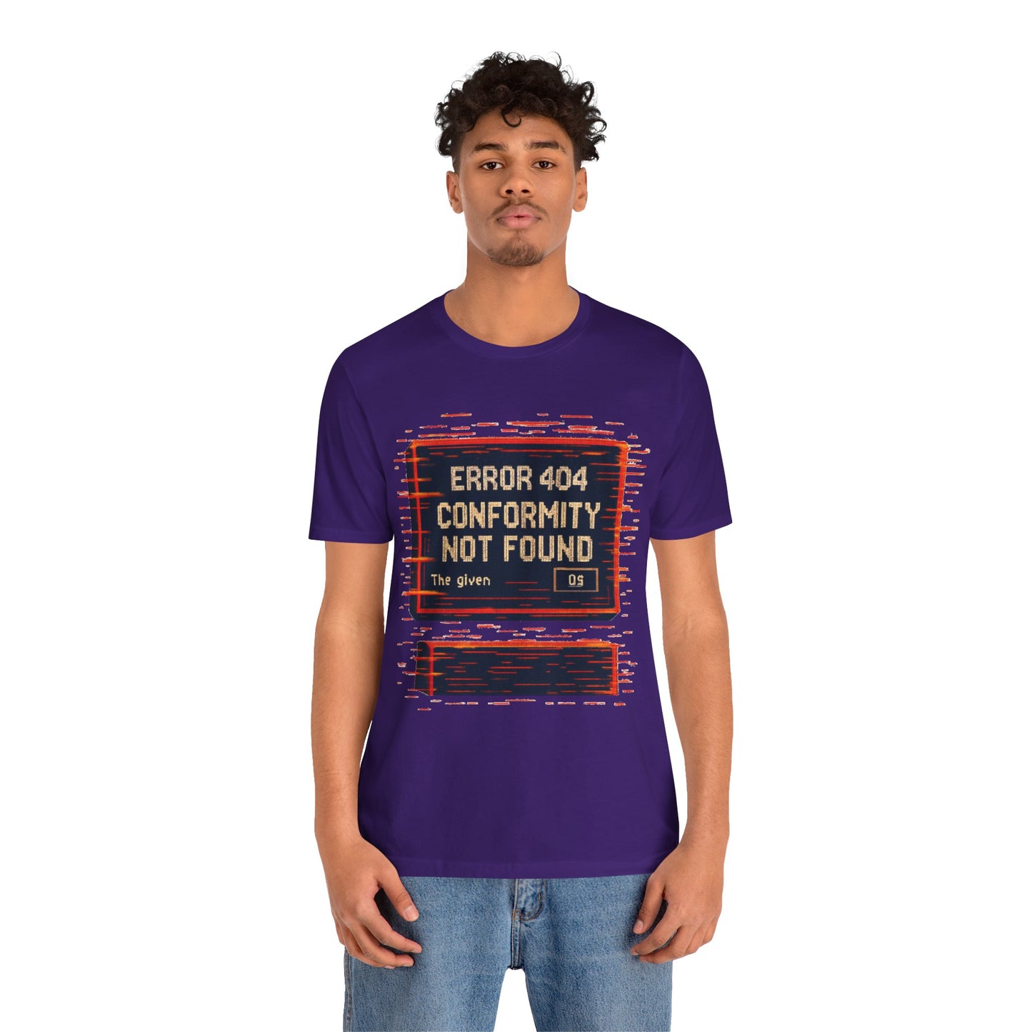 ERROR 404 Conformity Not Found Unisex Tee, Trendy Graphic Shirt, Casual Wear, Gift for Techies, Humor T-Shirt