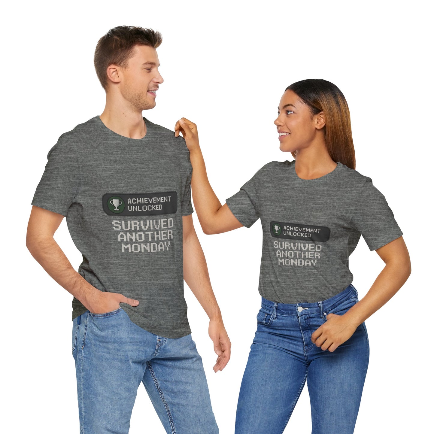 Monday Achievement Unlocked T-Shirt, Funny Monday Tee, Motivational Shirt, Gift for Gamers, Unisex Casual Wear