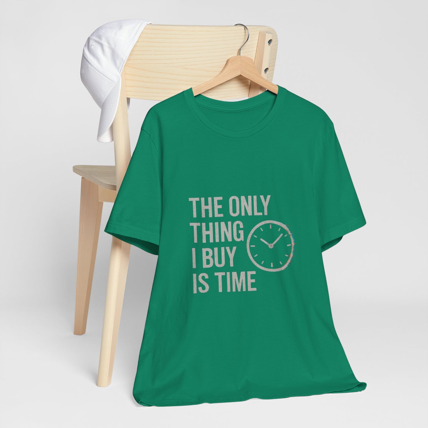 Philosophical Minimalist Tee - The Only Thing I Buy Is Time