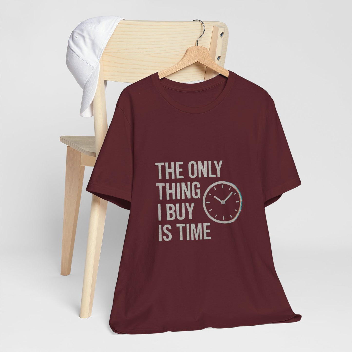 Philosophical Minimalist Tee - The Only Thing I Buy Is Time