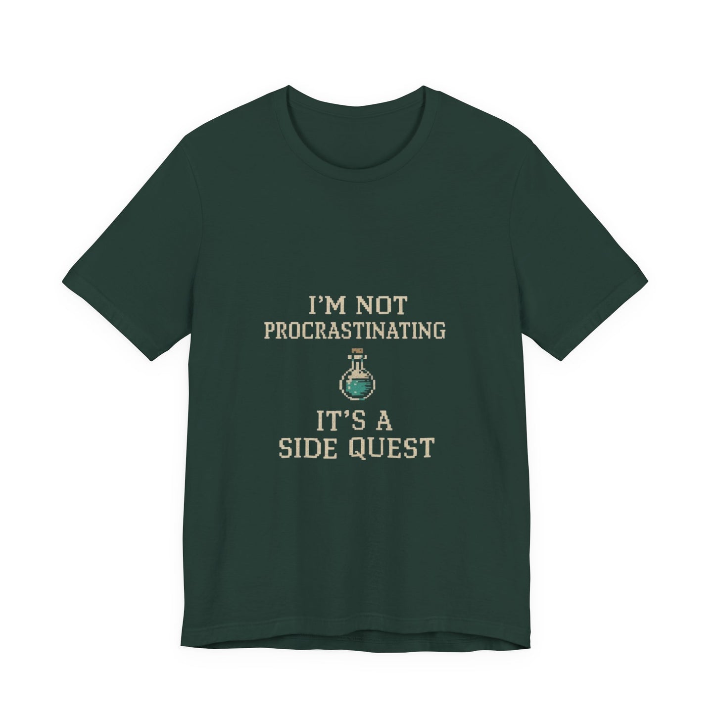 Unisex Side Quest Procrastination Tee, Side Quest Shirt, Gamer T-Shirt, Novelty Gift Tee, Casual Wear, Colorful Short Sleeve Top