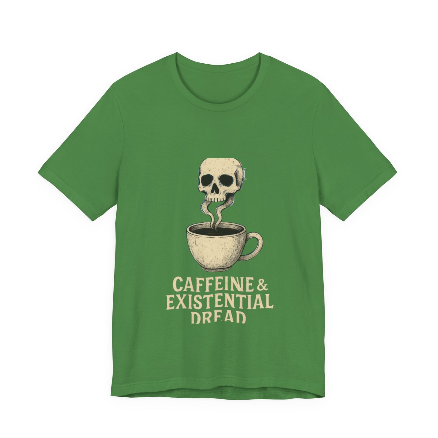 Caffeine & Existential Dread Tee, Unisex T-Shirt for Coffee Lovers, Casual Apparel, Great for Gifting, Perfect for Everyday Wear