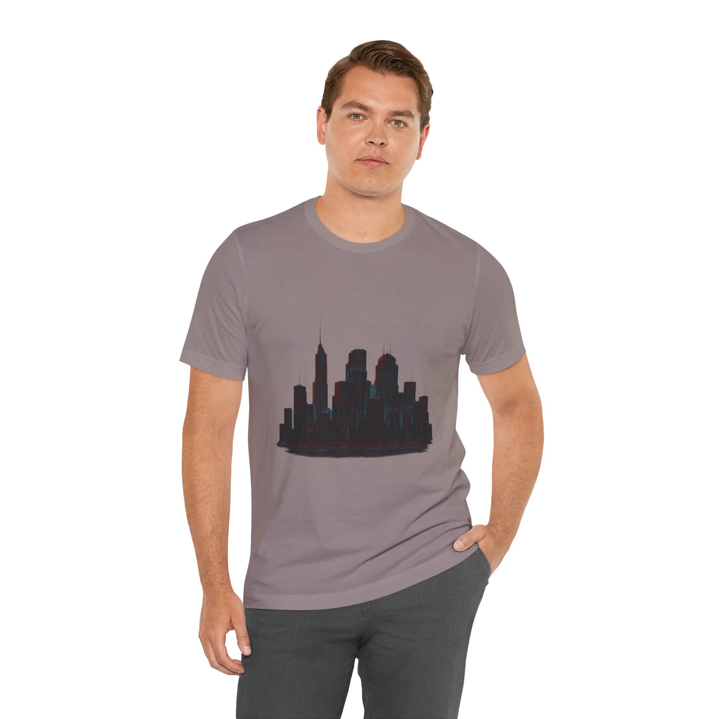 Glitched Neo-Tokyo Skyline Graphic Tee | Casual Wear, Street Style, Gift for City Lovers, Travel Enthusiasts, Summer Essentials