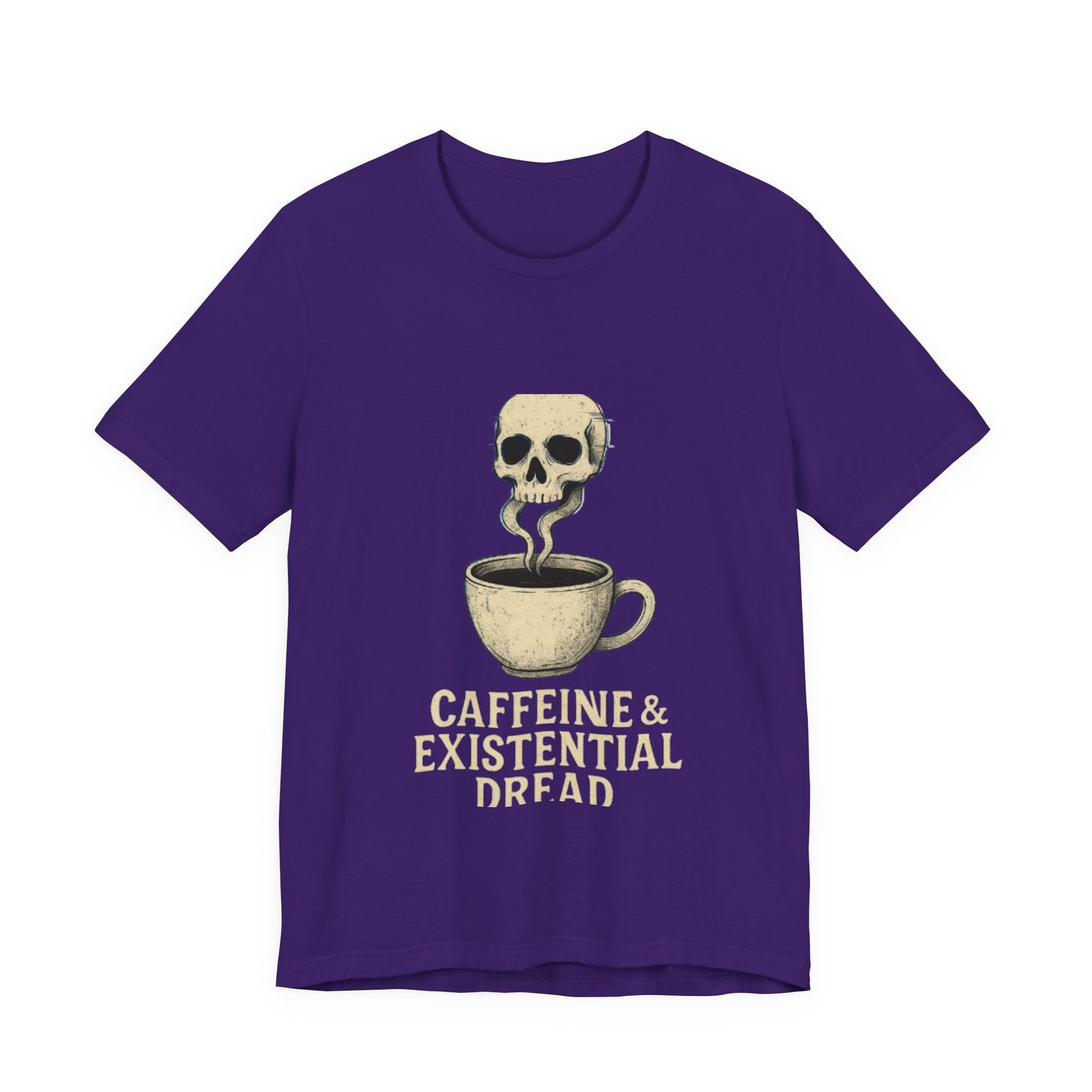 Caffeine & Existential Dread Tee, Unisex T-Shirt for Coffee Lovers, Casual Apparel, Great for Gifting, Perfect for Everyday Wear