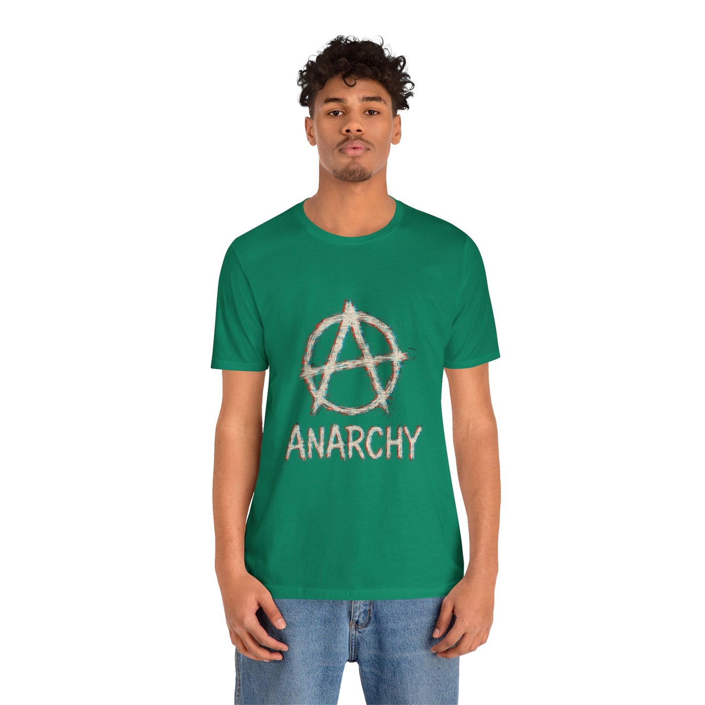 Punk Anarchy Tee with Glitch Effect