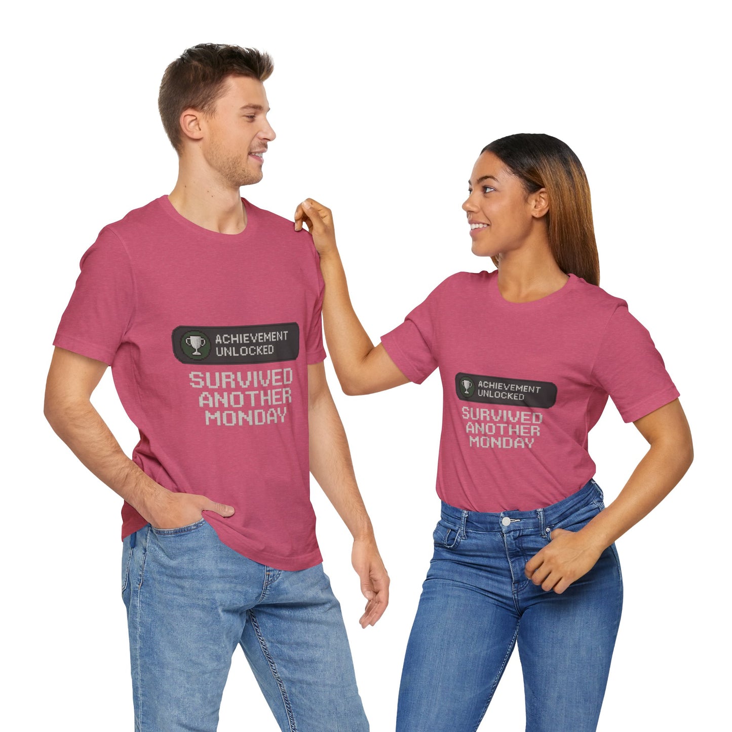 Monday Achievement Unlocked T-Shirt, Funny Monday Tee, Motivational Shirt, Gift for Gamers, Unisex Casual Wear