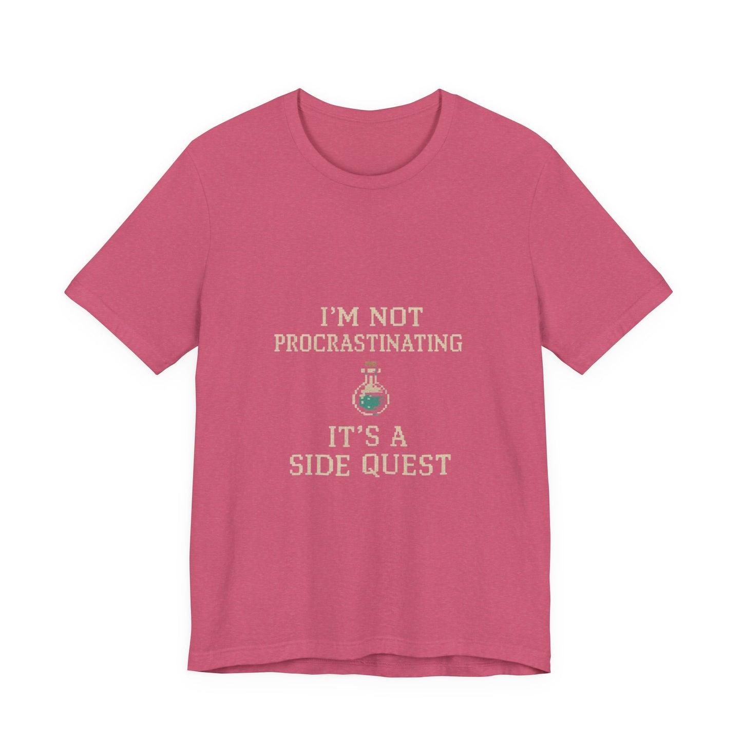 Unisex Side Quest Procrastination Tee, Side Quest Shirt, Gamer T-Shirt, Novelty Gift Tee, Casual Wear, Colorful Short Sleeve Top