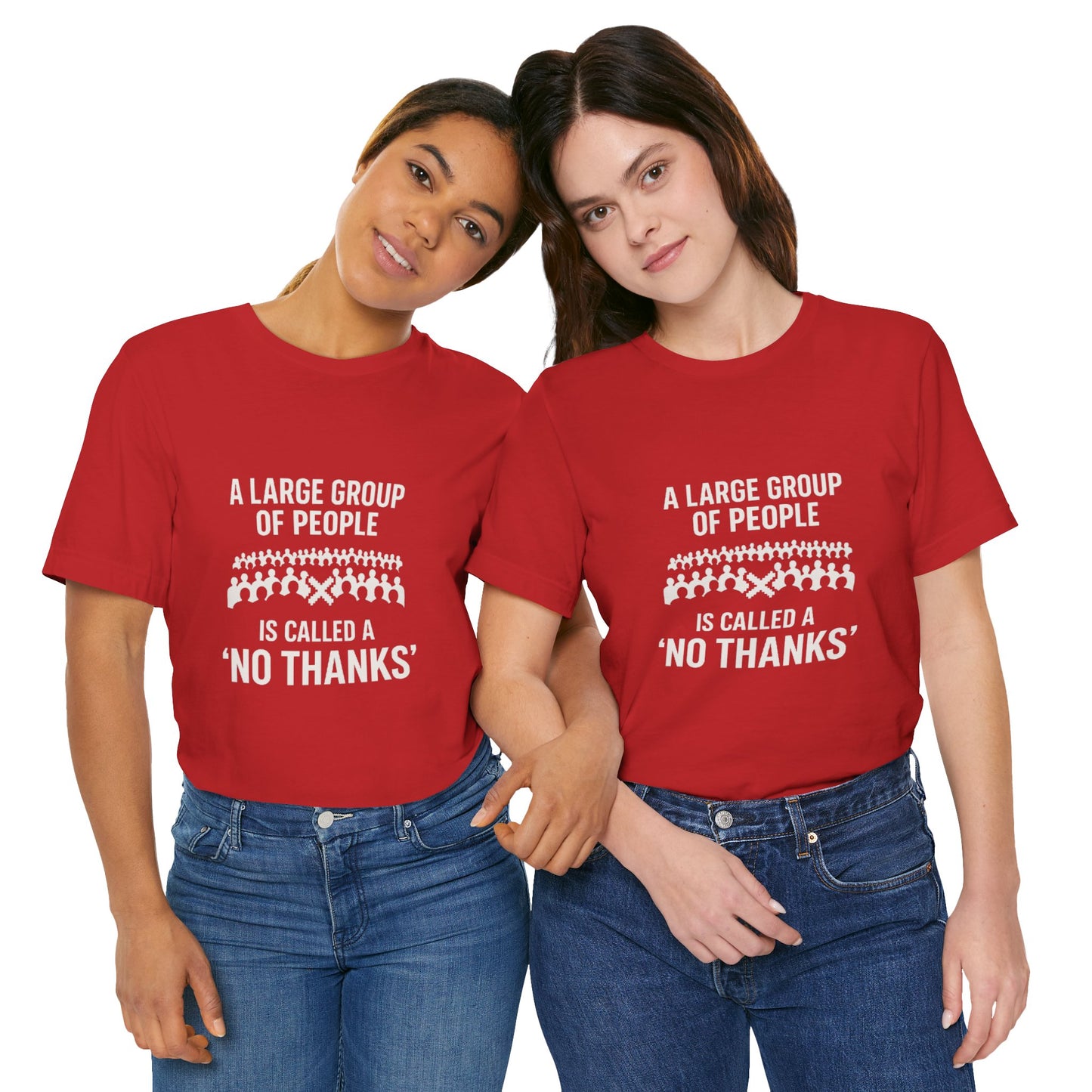 Graphic Tee A Large Group of People is Called a 'No Thanks' Pixelated Design