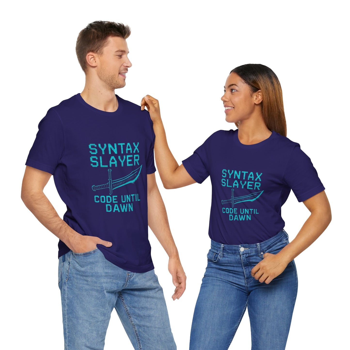 Syntax Slayer Unisex Tee, Gift for Programmers, Coding Humor Shirt, Tech Lover Apparel, Geeky Birthday Present, Computer Science Gift