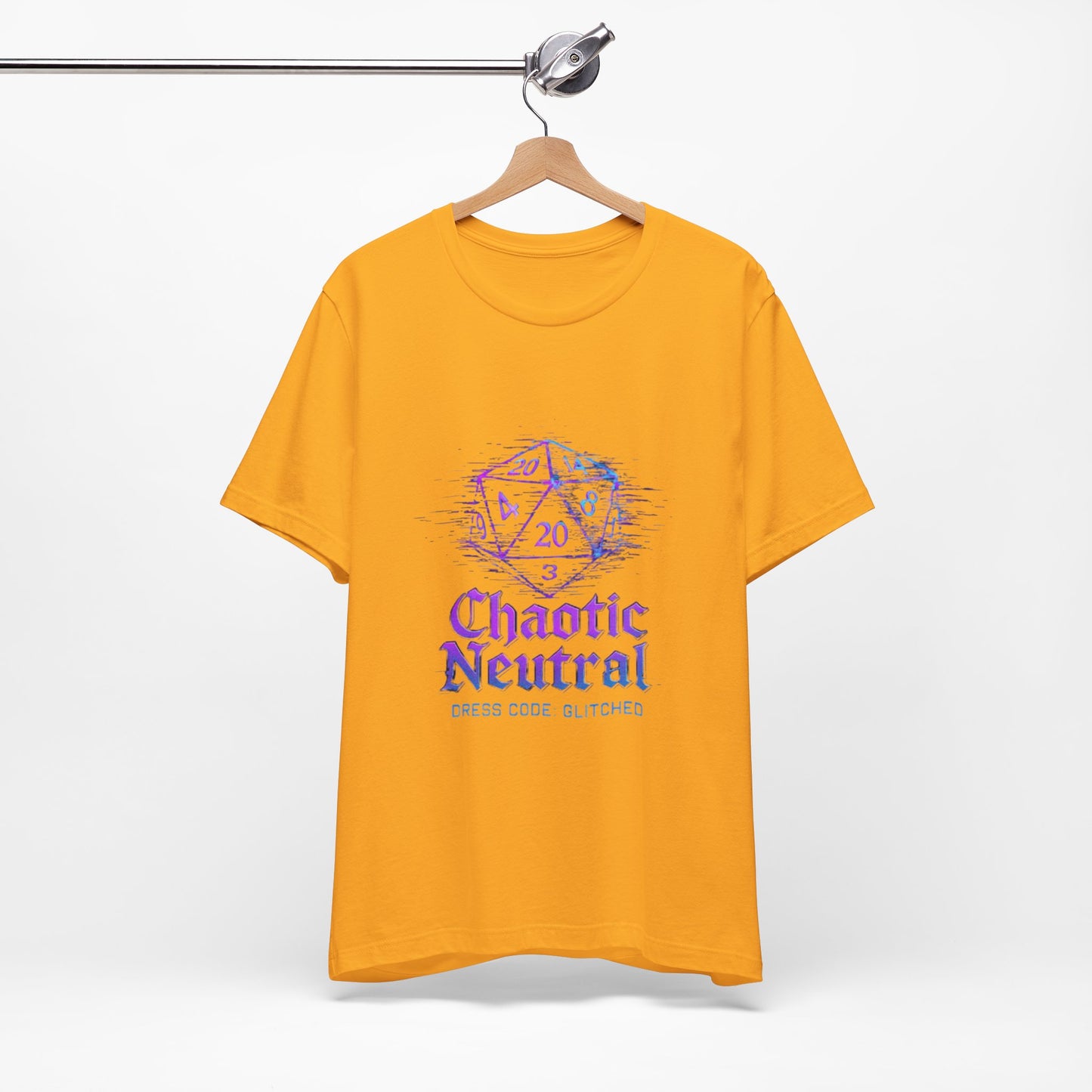 Chaotic Neutral (Glitched) Unisex Tee, Fun Graphic T-Shirt, Gamer Apparel, Roleplaying Shirt, Dungeons & Dragons Gift, Casual Wear