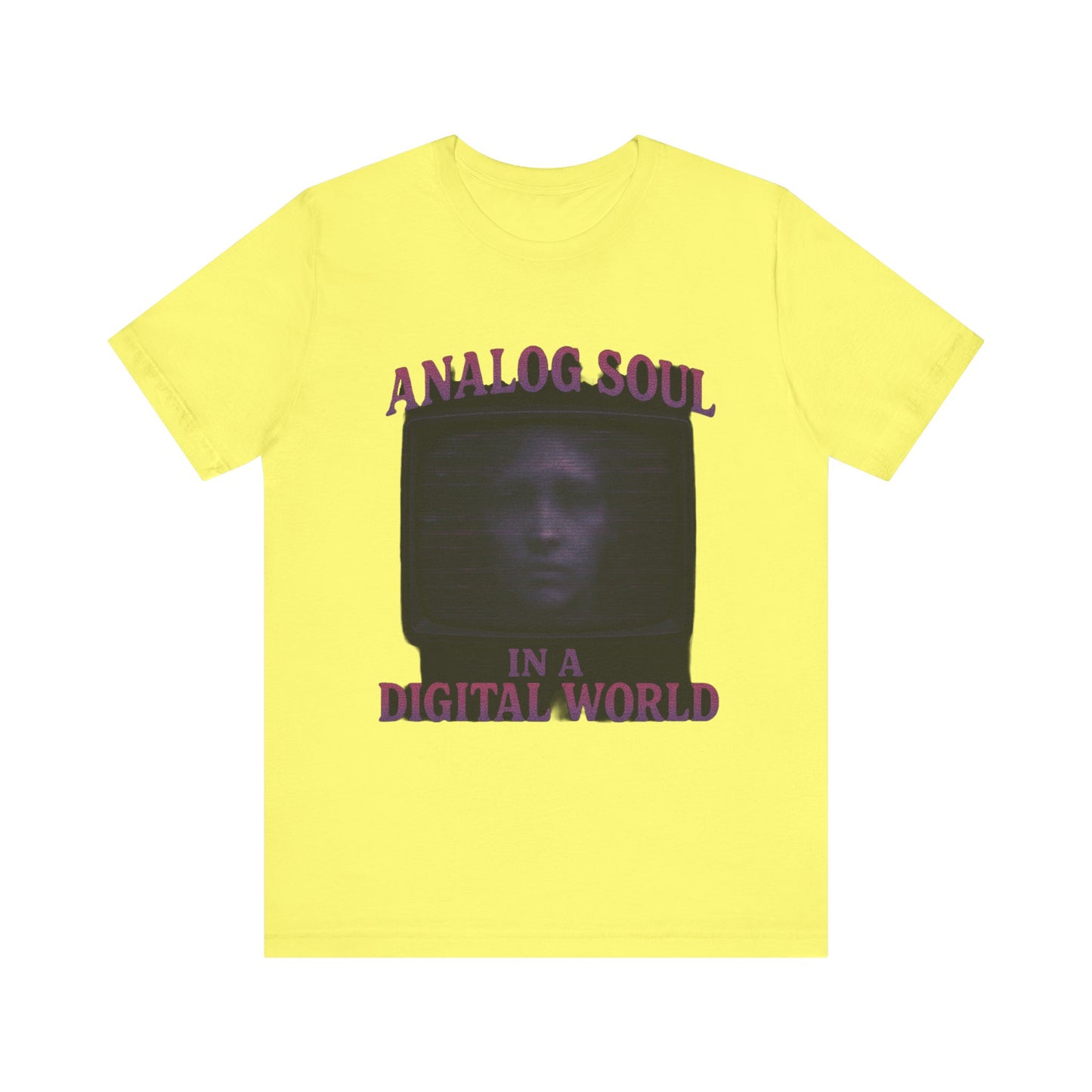Analog Soul in a Digital World Unisex Jersey Tee, Vintage Graphic T-Shirt, Retro Aesthetic Shirt, Casual Wear, Gift for Tech Lovers, Unisex Fashion