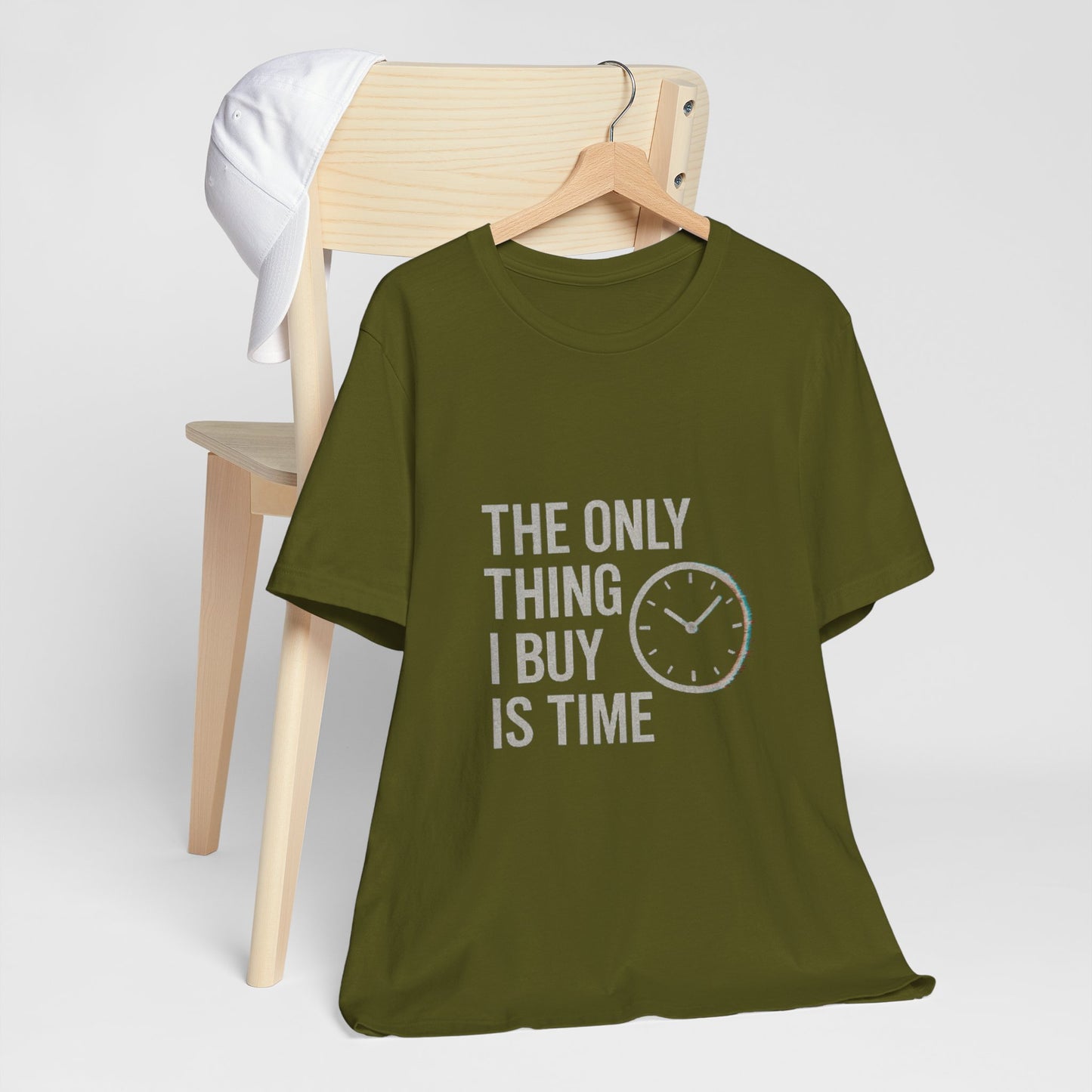 Philosophical Minimalist Tee - The Only Thing I Buy Is Time