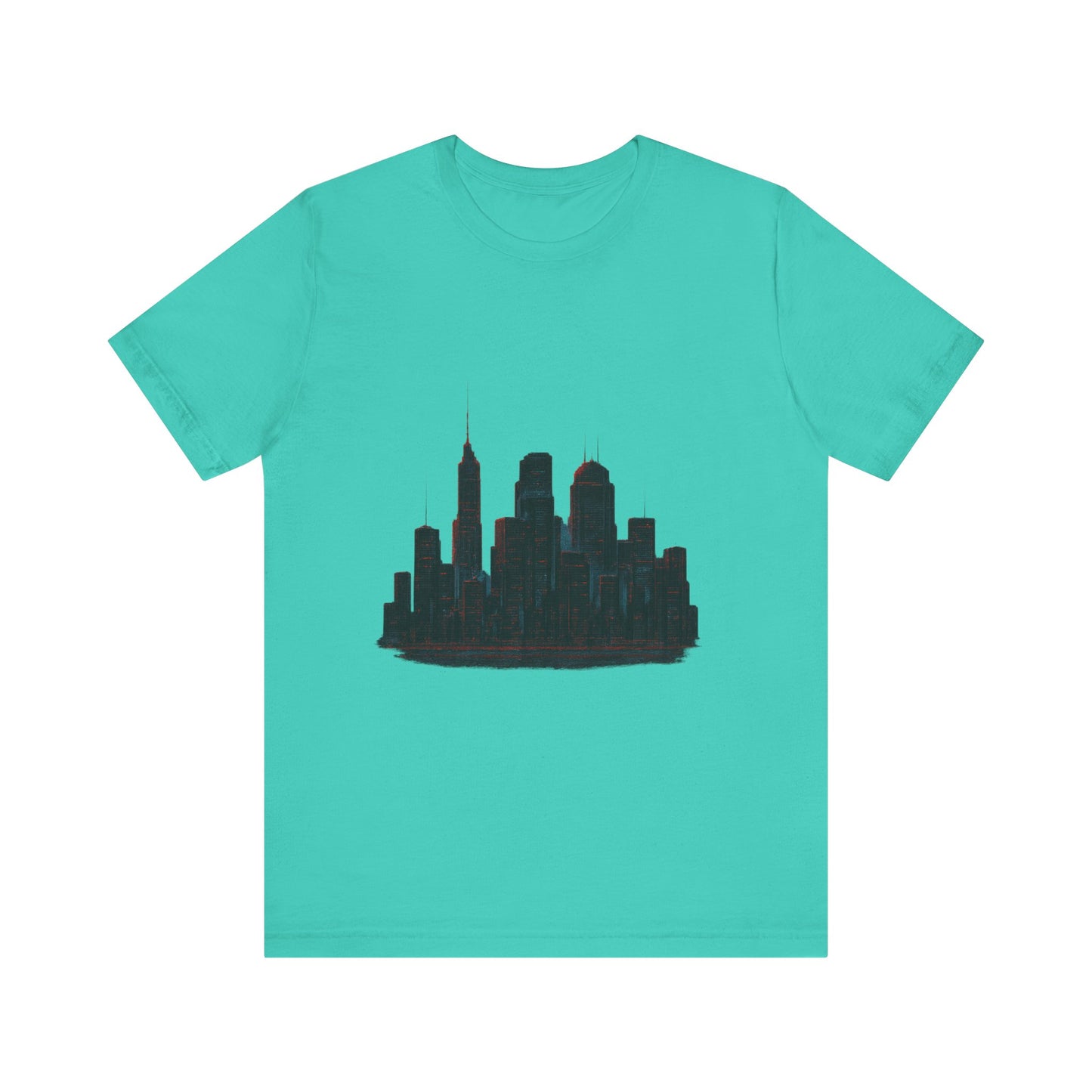 Glitched Neo-Tokyo Skyline Graphic Tee | Casual Wear, Street Style, Gift for City Lovers, Travel Enthusiasts, Summer Essentials