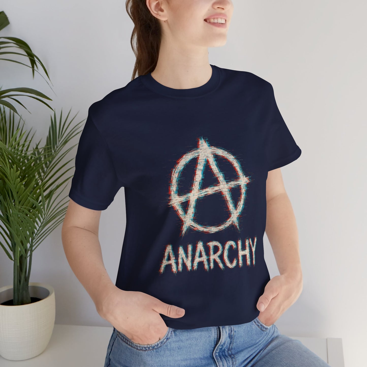 Punk Anarchy Tee with Glitch Effect