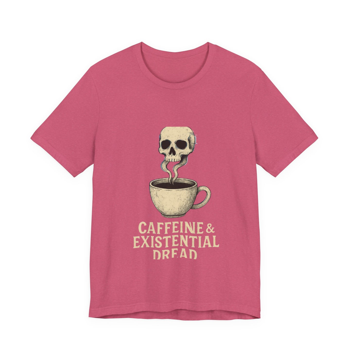 Caffeine & Existential Dread Tee, Unisex T-Shirt for Coffee Lovers, Casual Apparel, Great for Gifting, Perfect for Everyday Wear