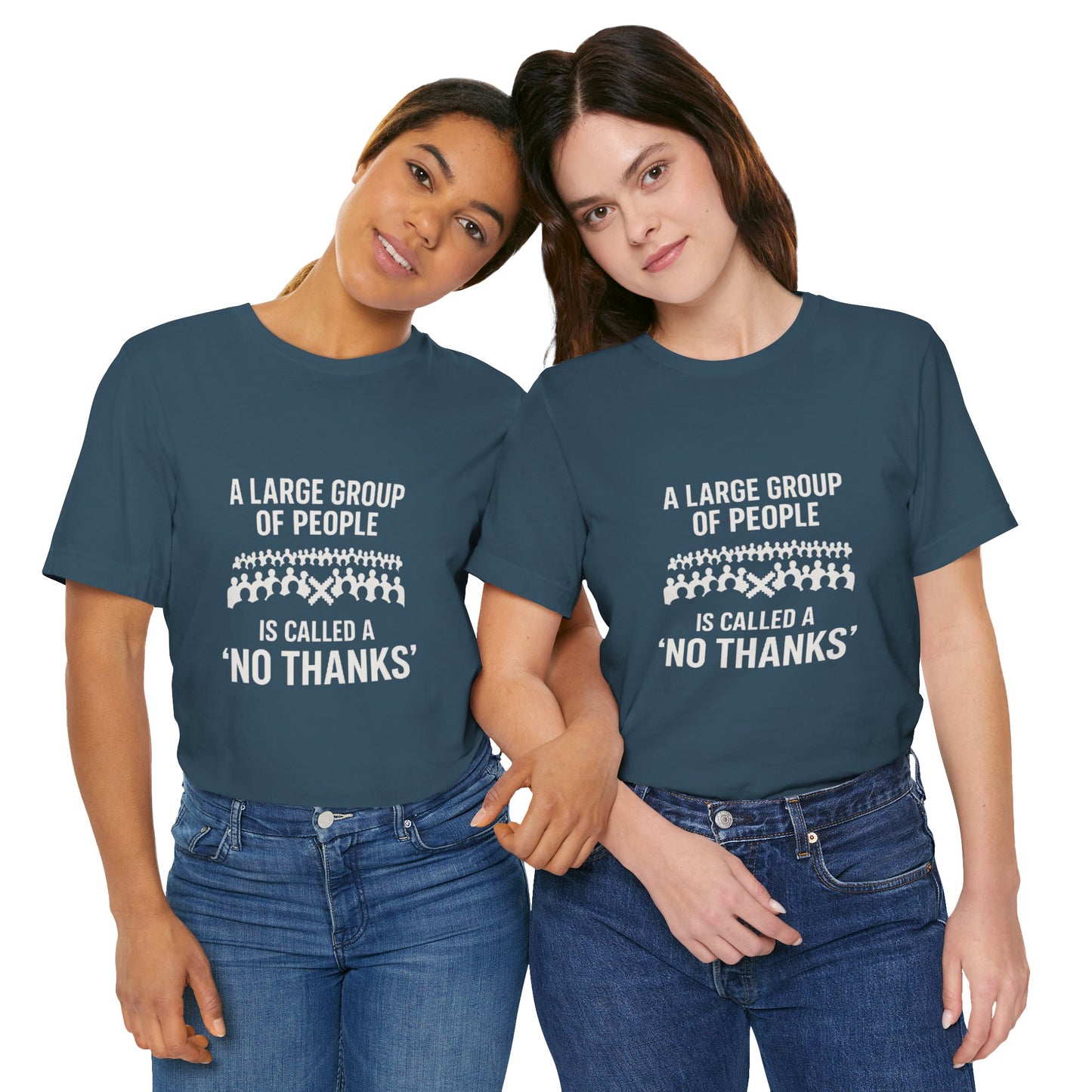Graphic Tee A Large Group of People is Called a 'No Thanks' Pixelated Design