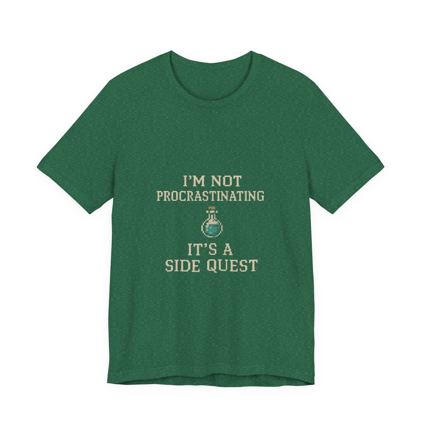 Unisex Side Quest Procrastination Tee, Side Quest Shirt, Gamer T-Shirt, Novelty Gift Tee, Casual Wear, Colorful Short Sleeve Top