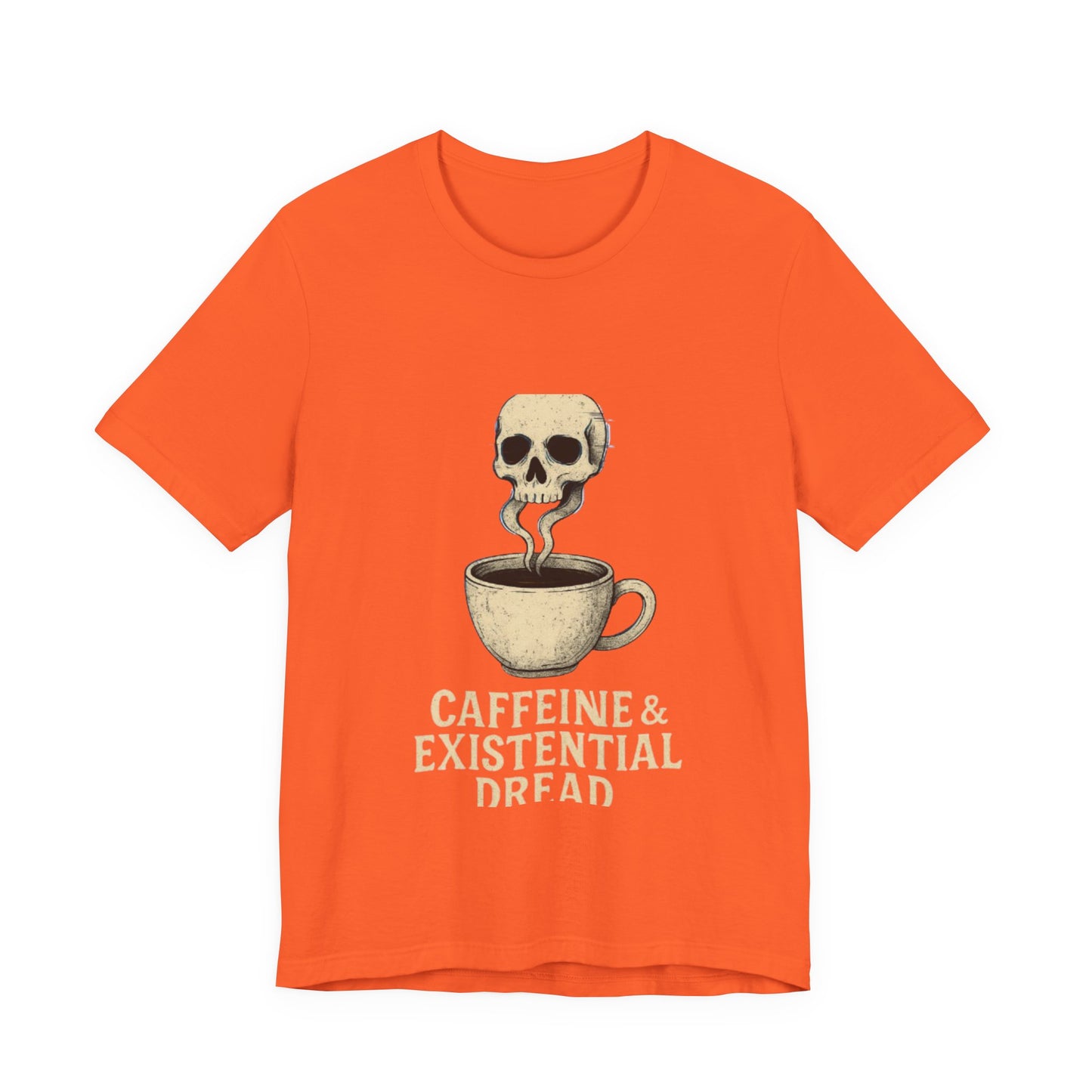 Caffeine & Existential Dread Tee, Unisex T-Shirt for Coffee Lovers, Casual Apparel, Great for Gifting, Perfect for Everyday Wear