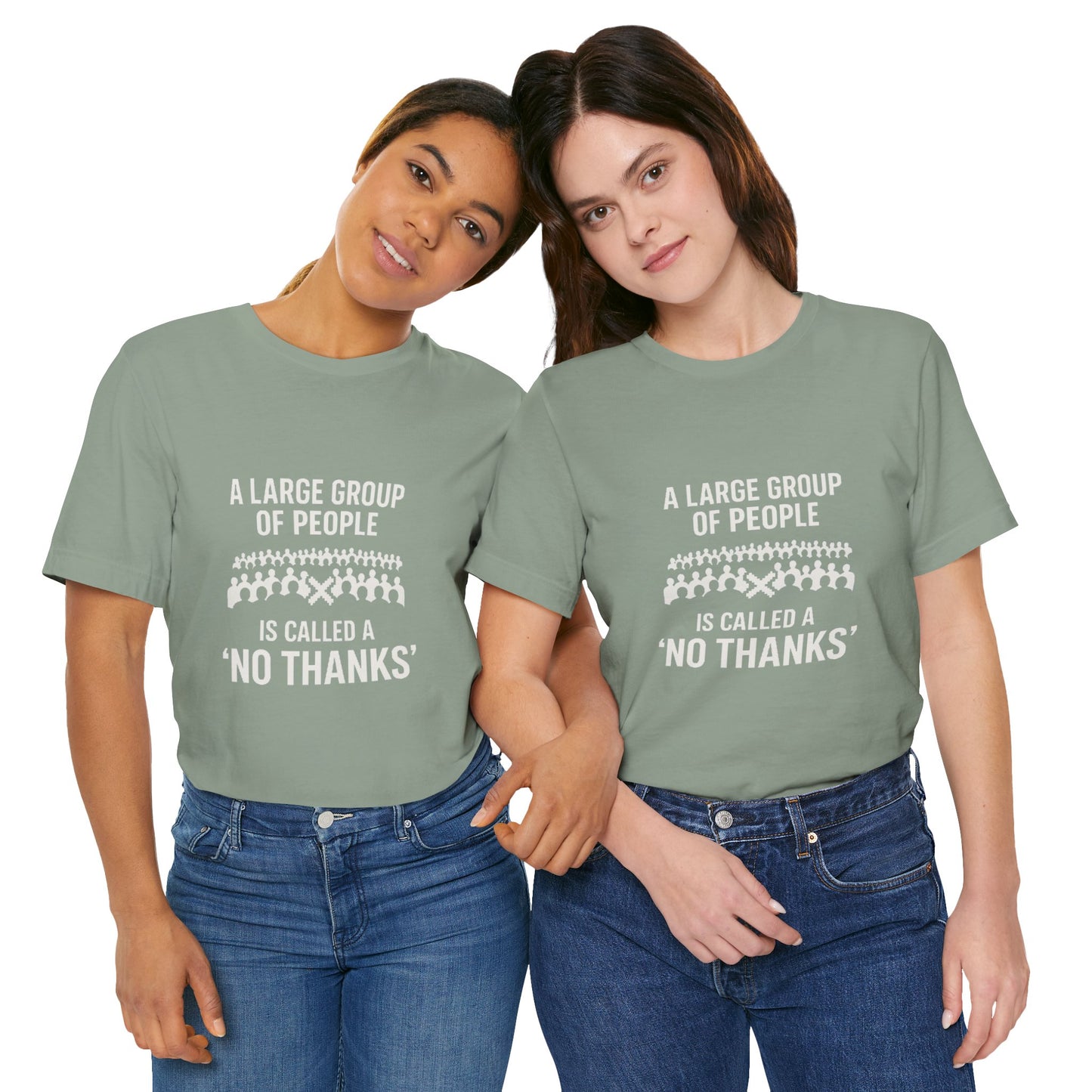 Graphic Tee A Large Group of People is Called a 'No Thanks' Pixelated Design