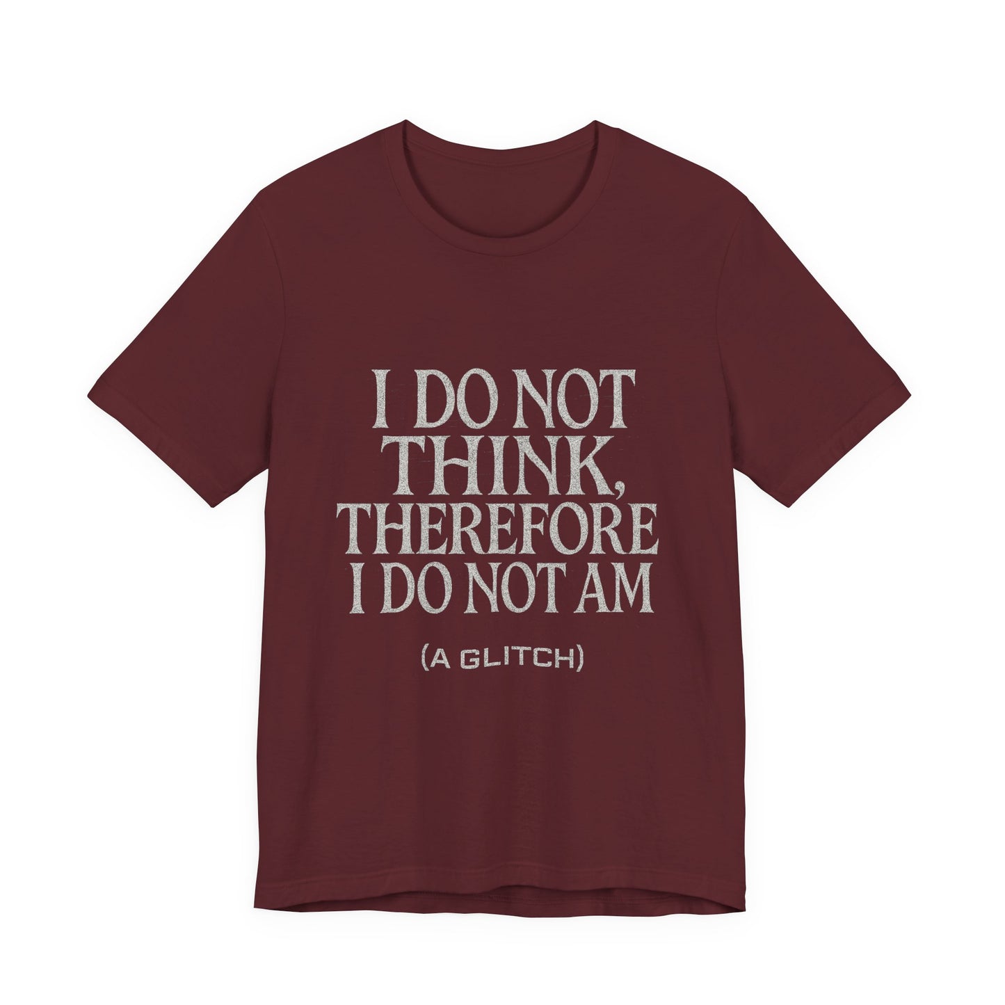 Philosophical Tee - Glitch Existential Unisex Jersey