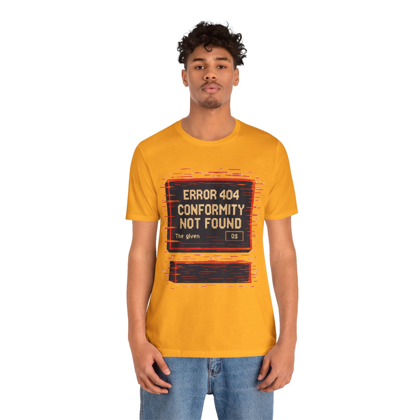 ERROR 404 Conformity Not Found Unisex Tee, Trendy Graphic Shirt, Casual Wear, Gift for Techies, Humor T-Shirt