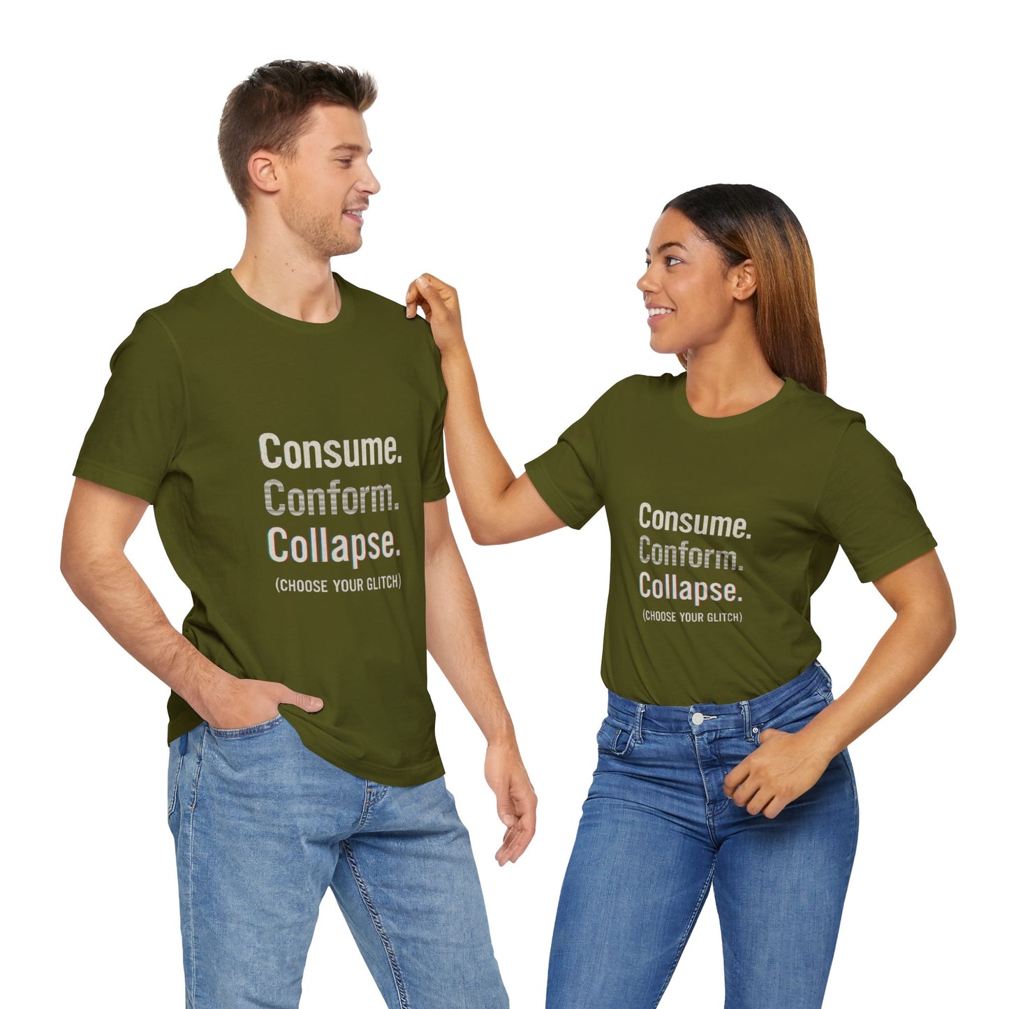 Consume. Conform. Collapse. Graphic Tee for Free Thinkers, Cool Summer Apparel, Unique Gift for Rebels, Casual Streetwear, Social Commentary Shirt