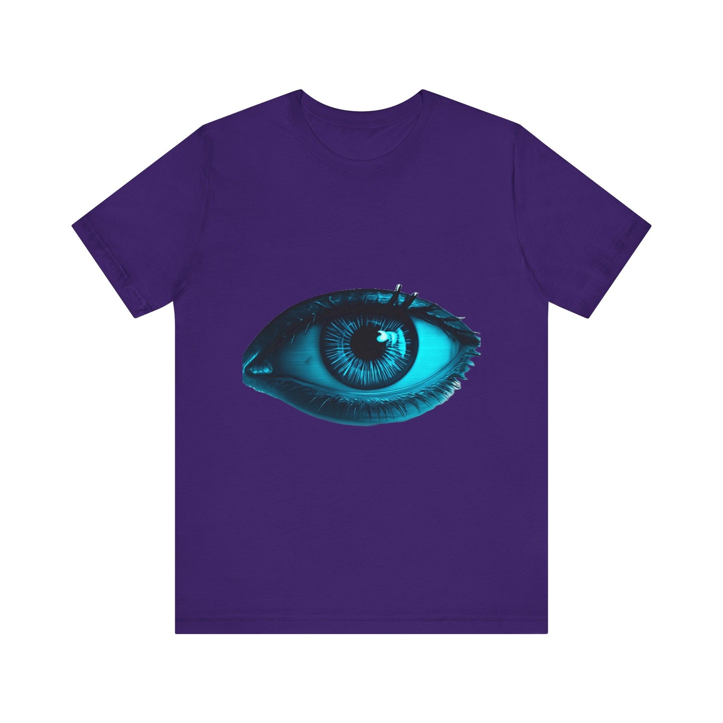 Distorted Cybernetic Gaze Eye-Catching Unisex Tee: Unique Graphic Tee, Perfect for Casual Wear, Eye Design Shirt, Trendy Gift, Statement Fashion